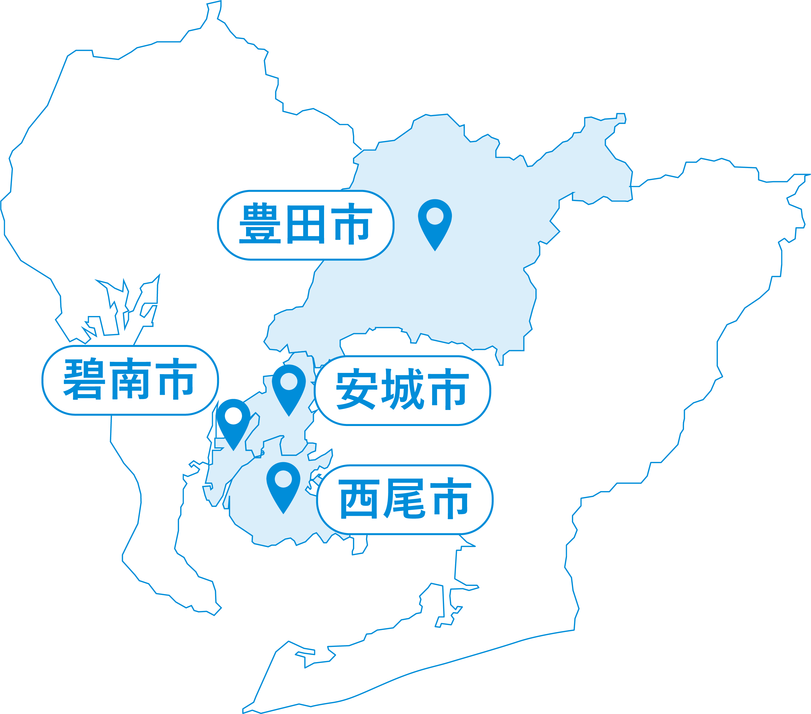 派遣地域の地図画像